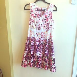 Multi-color floral dress, Maggy London!